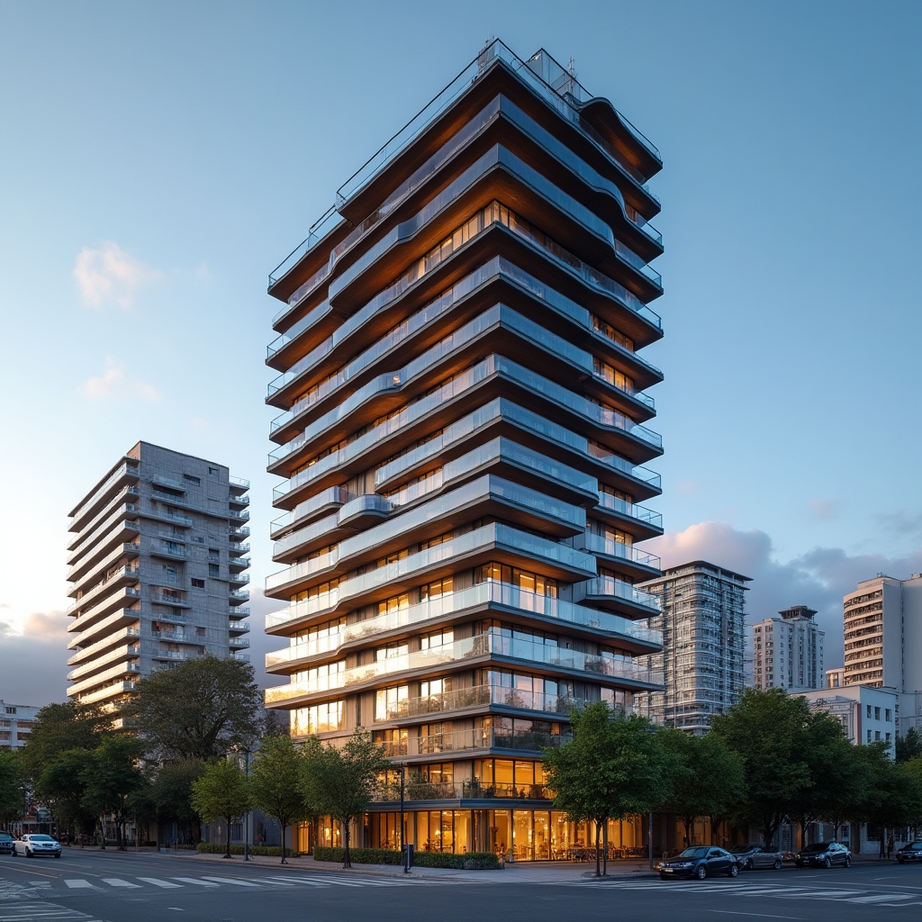 Modern high-rise residential building in Santiago, Chile